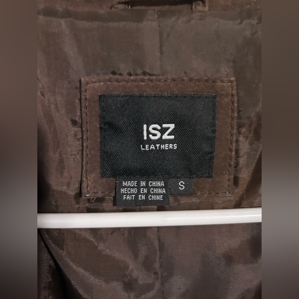 ISZ Leather women’s brown 100% leather blazer jacket NO FLAWS Small - Picture 2 of 7